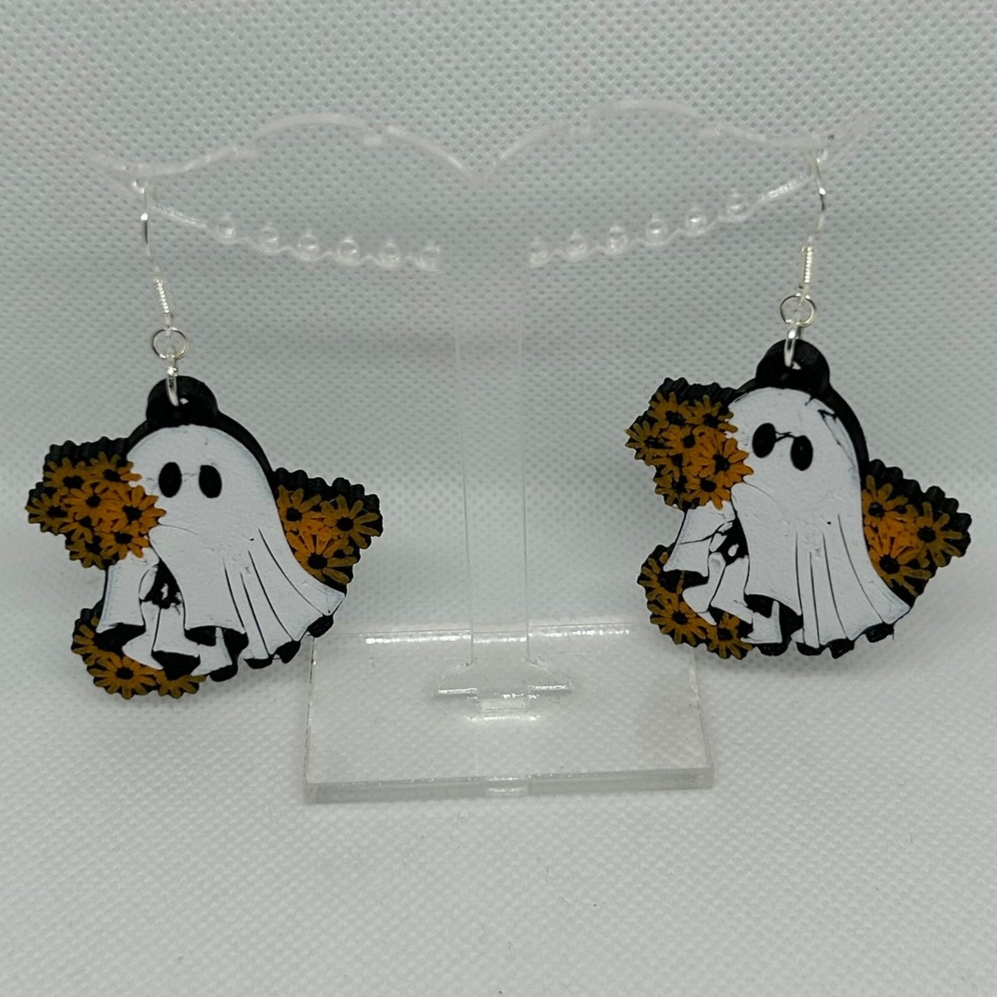 3d Printed Halloween Ghost Earrings